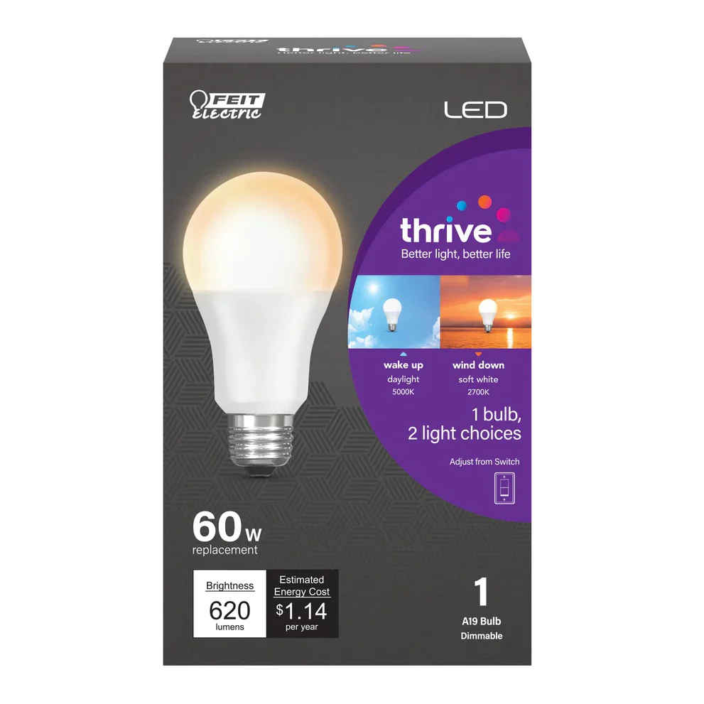 60W A19 LED Day & Night Circadian Rhythm Light Bulb A800/HLTH/LEDI