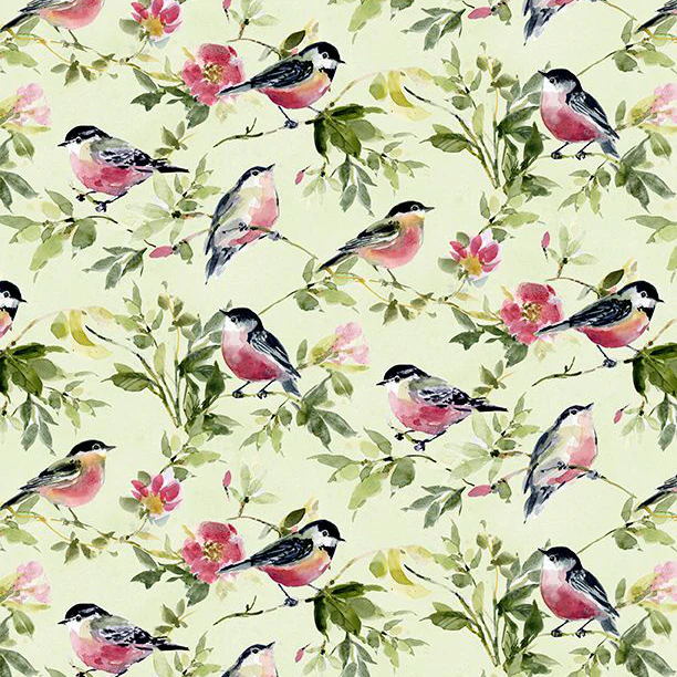 Among the Branches Collection Birds All Over Cotton Fabric 39756 - Image 2