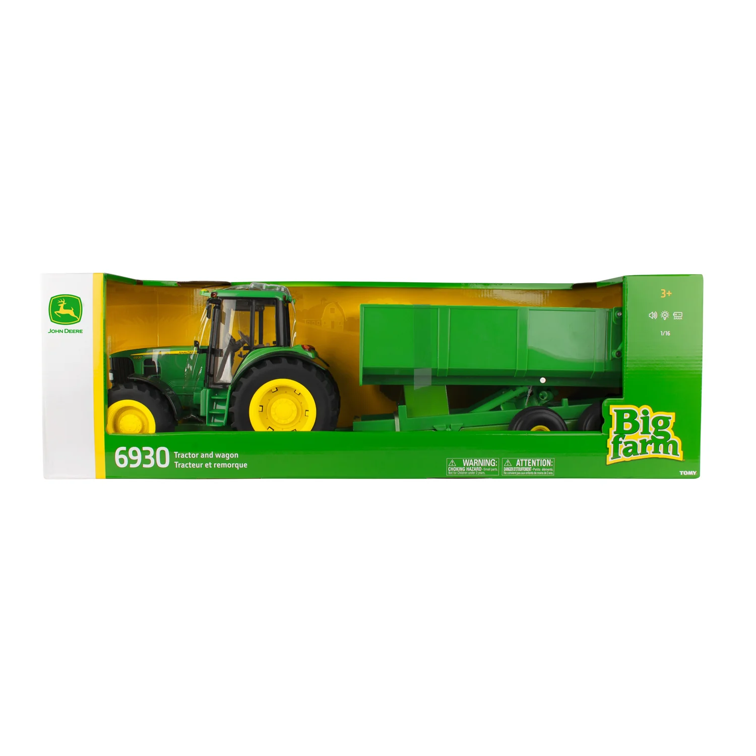 Big Farm John Deere Tractor and Wagon 1:16 scale 46077 - Image 5