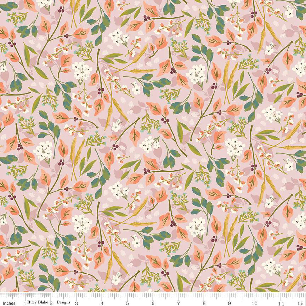 Blossom Lane Collection Floral Branches Cotton Fabric C14001