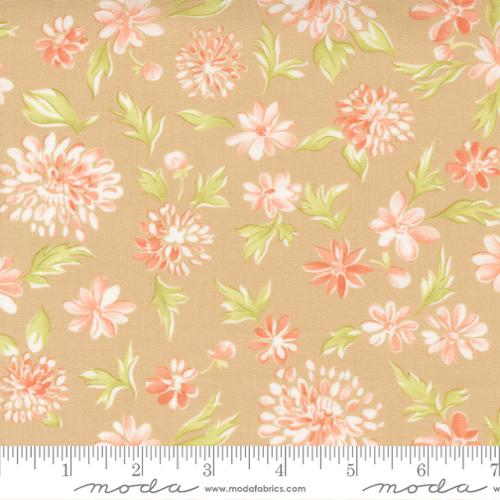 Cinnamon and Cream Collection Mums Floral Cotton Fabric 20451 - Image 3
