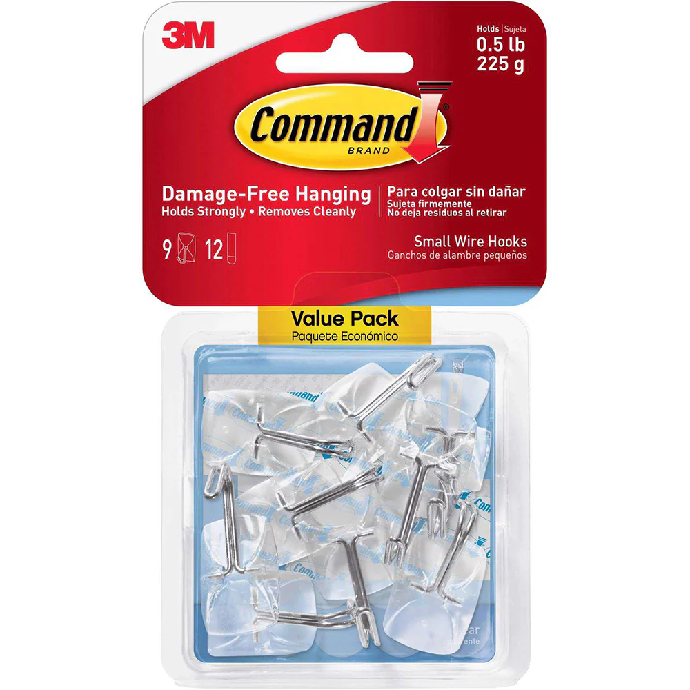 Command Clear Small Plastic Wire Hooks 17067CLR - Image 2