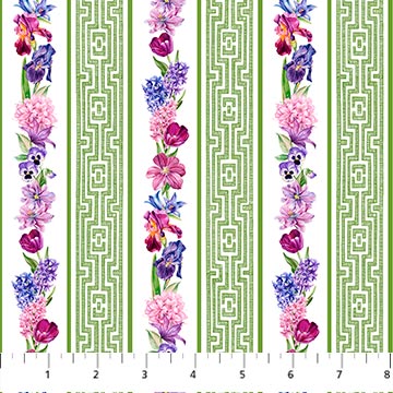 Deborah's Garden Collection Vertical Stripe Cotton Fabric DP25598
