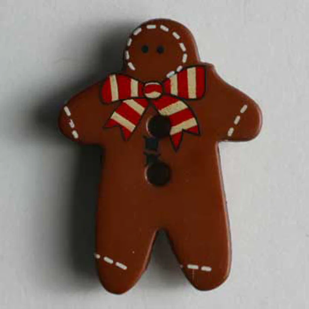 Gingerbread Man Button 1676