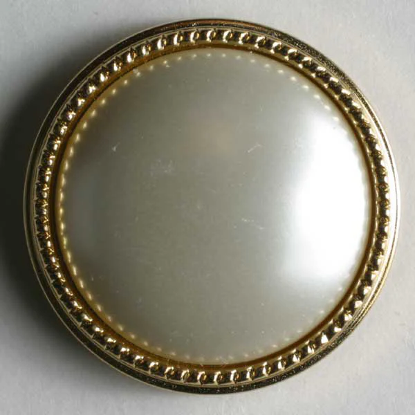 Gold Border Round Shank Button
