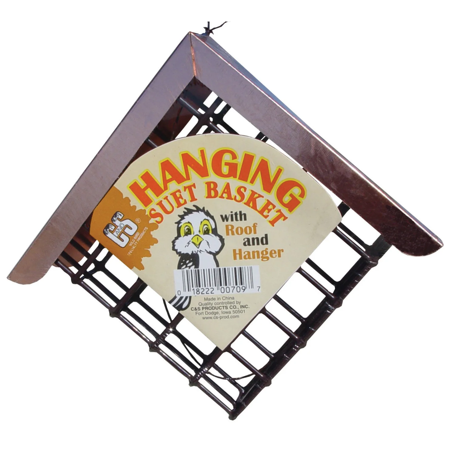 Hanging Suet Cake Basket with Roof 709