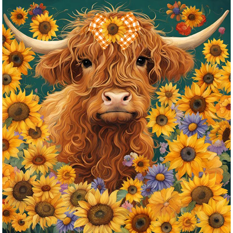 Highland Cow Faux Fur Throw Blanket DBF23172