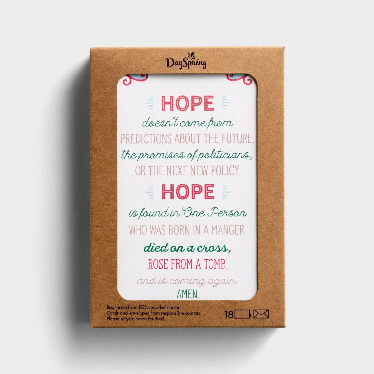 Hope is Found Boxed Christmas Cards 18-count J6344 - Image 3