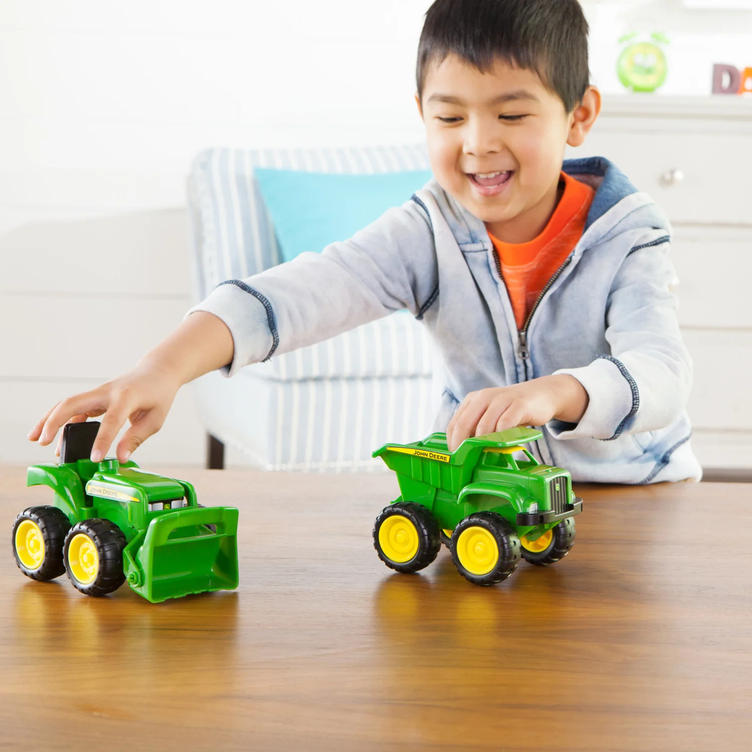 John Deere Sandbox Toy Tractor and Truck 35874 - Image 7