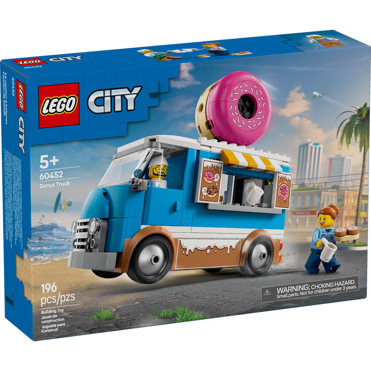 LEGO City Donut Truck Playset Vendor Vehicle Toy for Kids Aged 5 and up 60452 - Image 2
