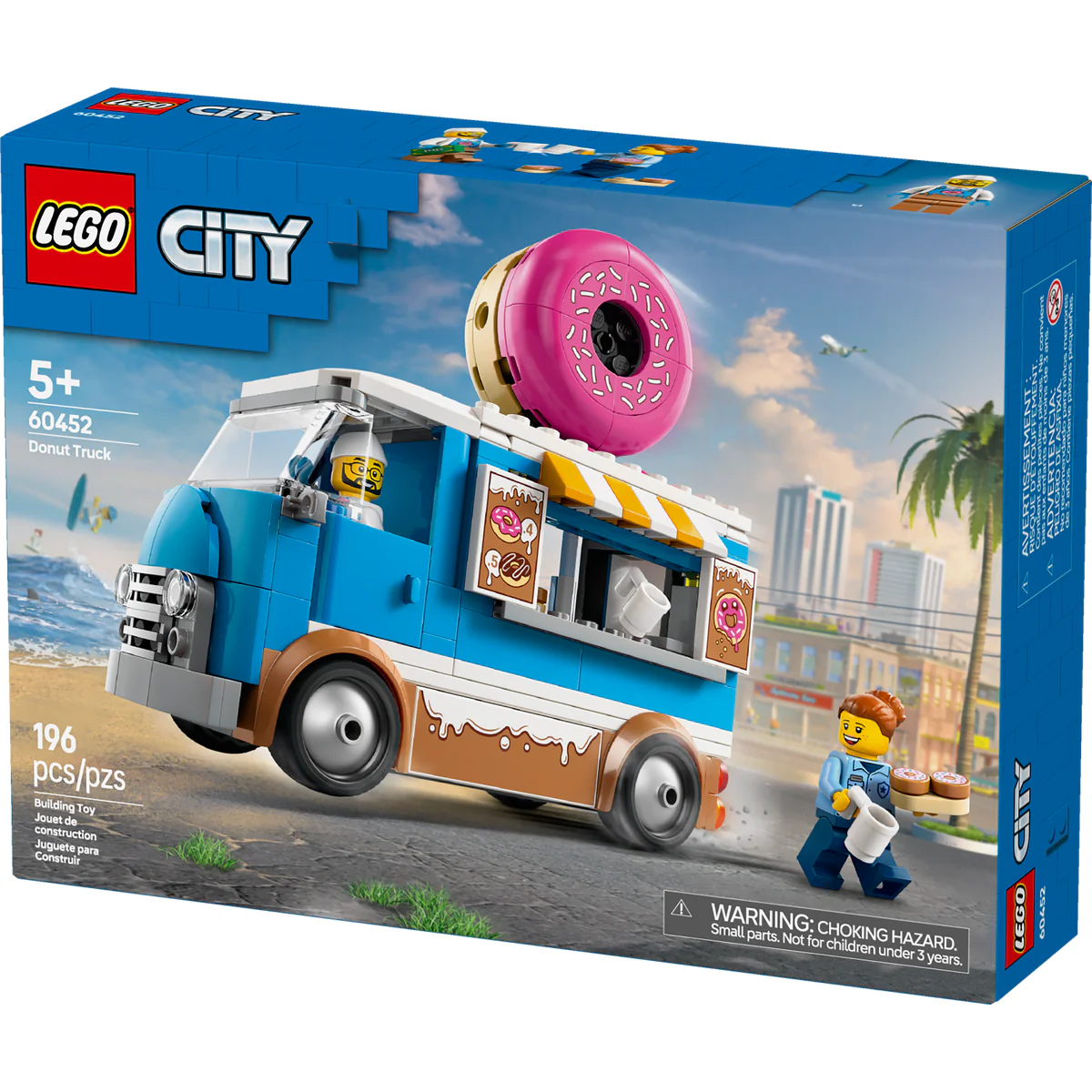 LEGO City Donut Truck Playset Vendor Vehicle Toy for Kids Aged 5 and up 60452 - Image 3