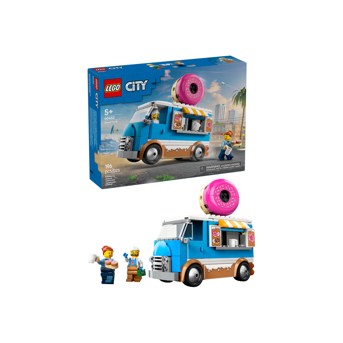 LEGO City Donut Truck Playset Vendor Vehicle Toy for Kids Aged 5 and up 60452 - Image 4