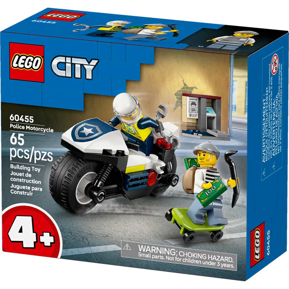 LEGO City Police Motorcycle Chase Toy, Motorbike Set for Ages 4 and up 60455 - Image 3
