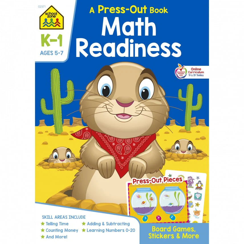 Math Readiness Grades K-1 Press-Out Workbook 02371