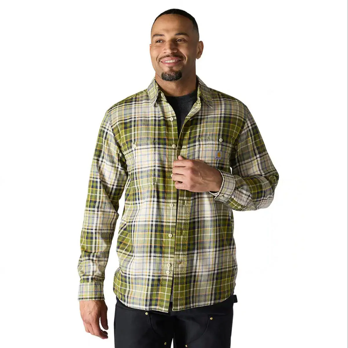 Men's Rugged Flex Long-Sleeve Plaid Shirt 107014 - Image 2
