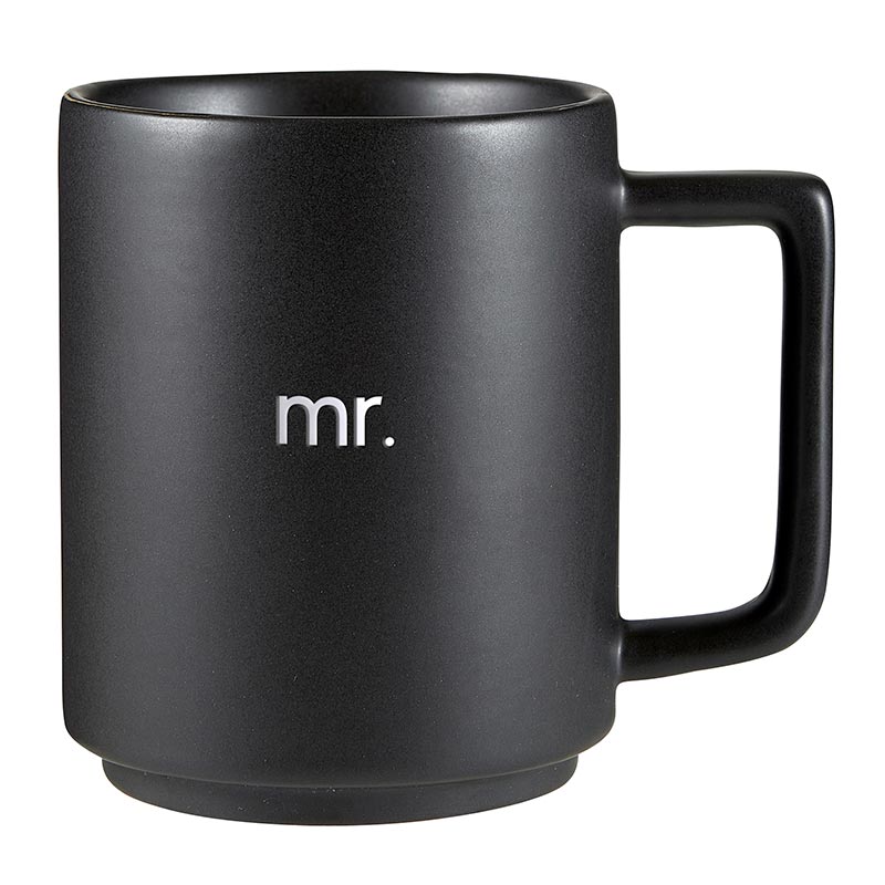 Mr. & Mrs. Matte Stackable Mug Set L1827 - Image 2