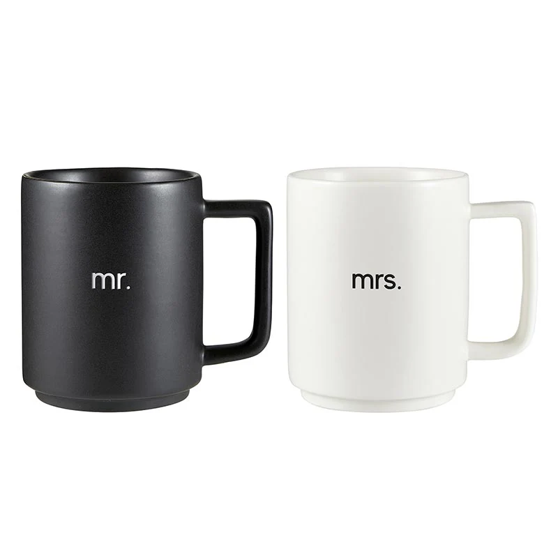 Mr. & Mrs. Matte Stackable Mug Set L1827 - Image 4