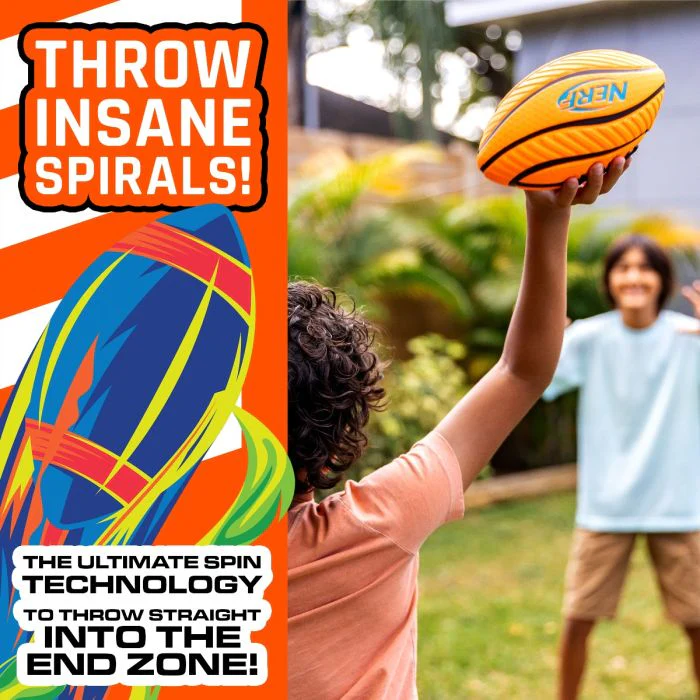 Nerf Spiral Grip Mini Foam Football 92094 - Image 2