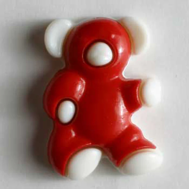 Red Teddy Bear Buttons 1582 Pack of 2