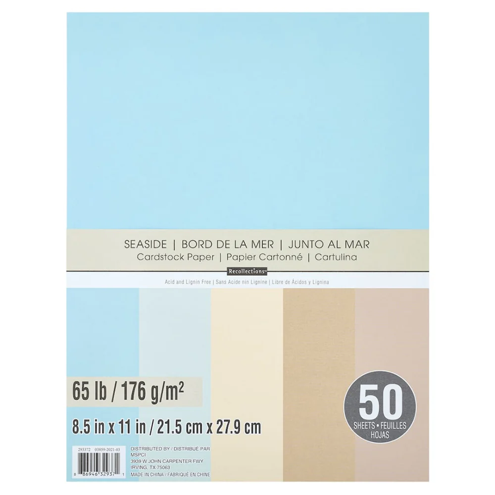 Seaside 8.5" x 11" Cardstock Paper CARD297