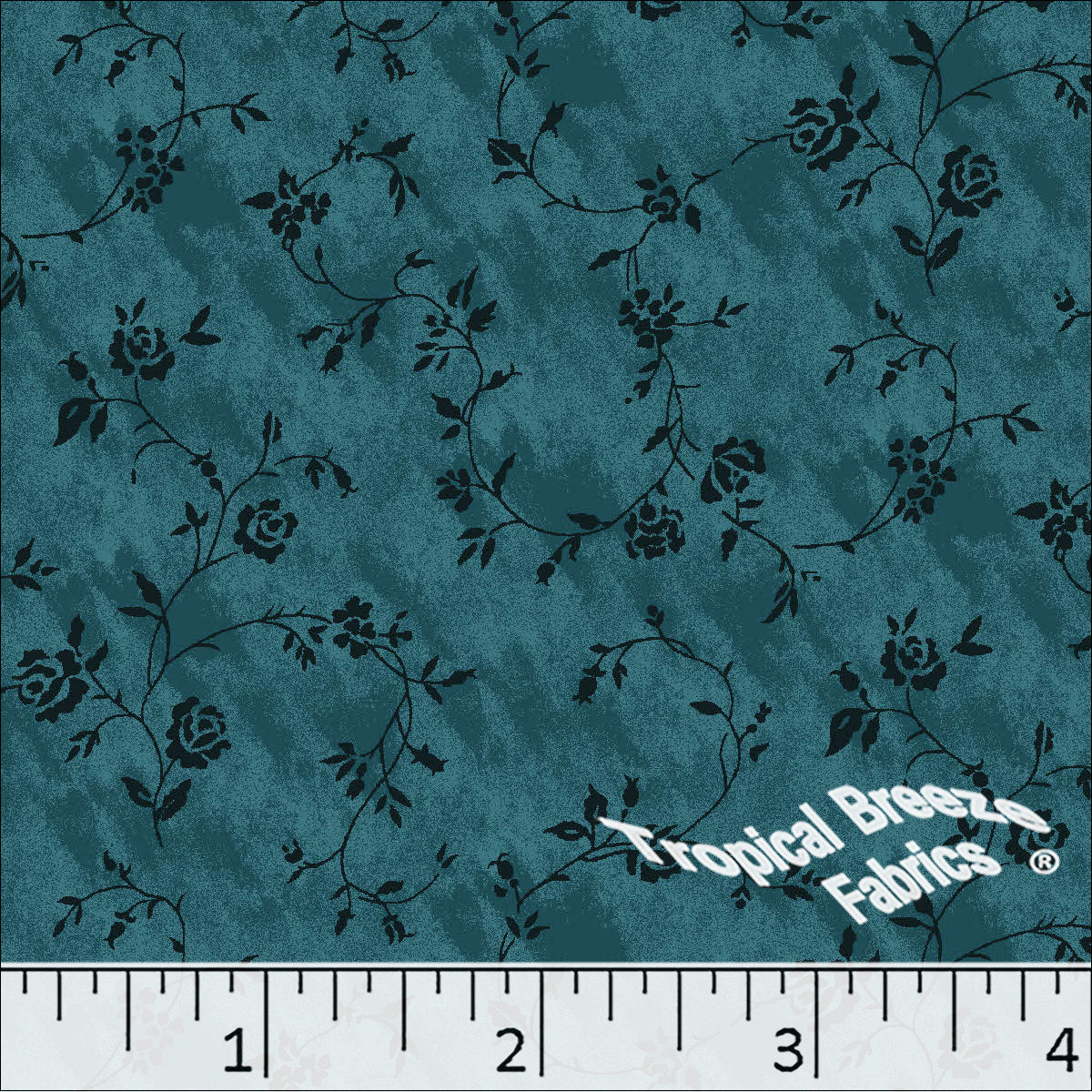 Standard Weave Floral Poly Cotton Dress Fabric 6271 - Image 3