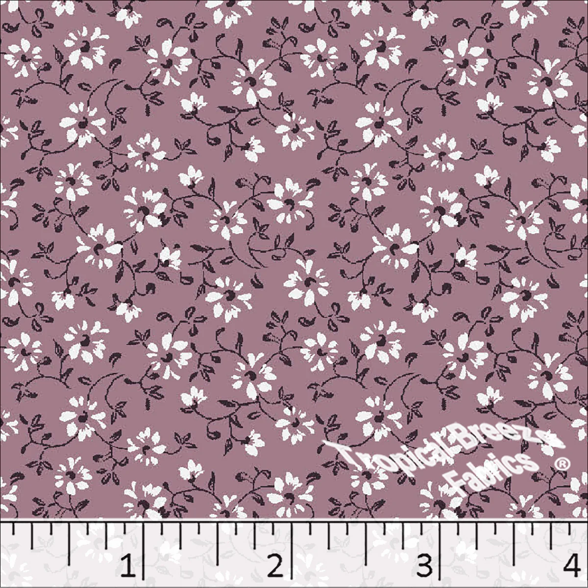 Standard Weave Floral Print Poly Cotton Fabric 6310
