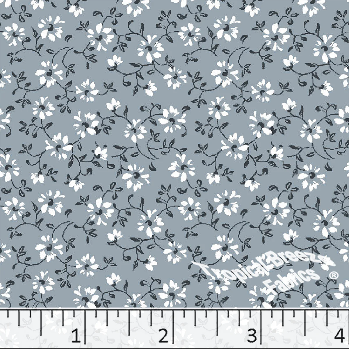 Standard Weave Floral Print Poly Cotton Fabric 6310 - Image 2