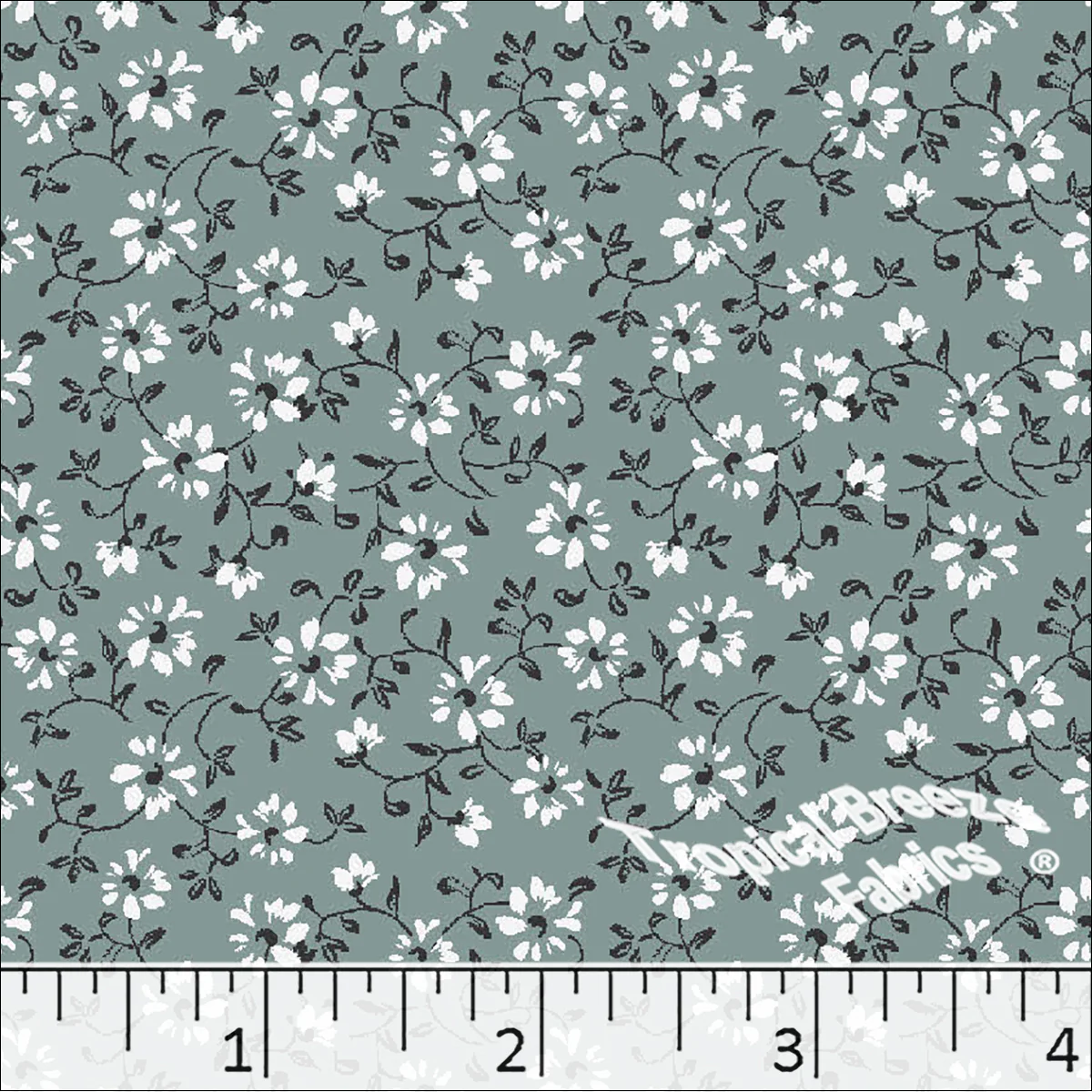 Standard Weave Floral Print Poly Cotton Fabric 6310 - Image 3