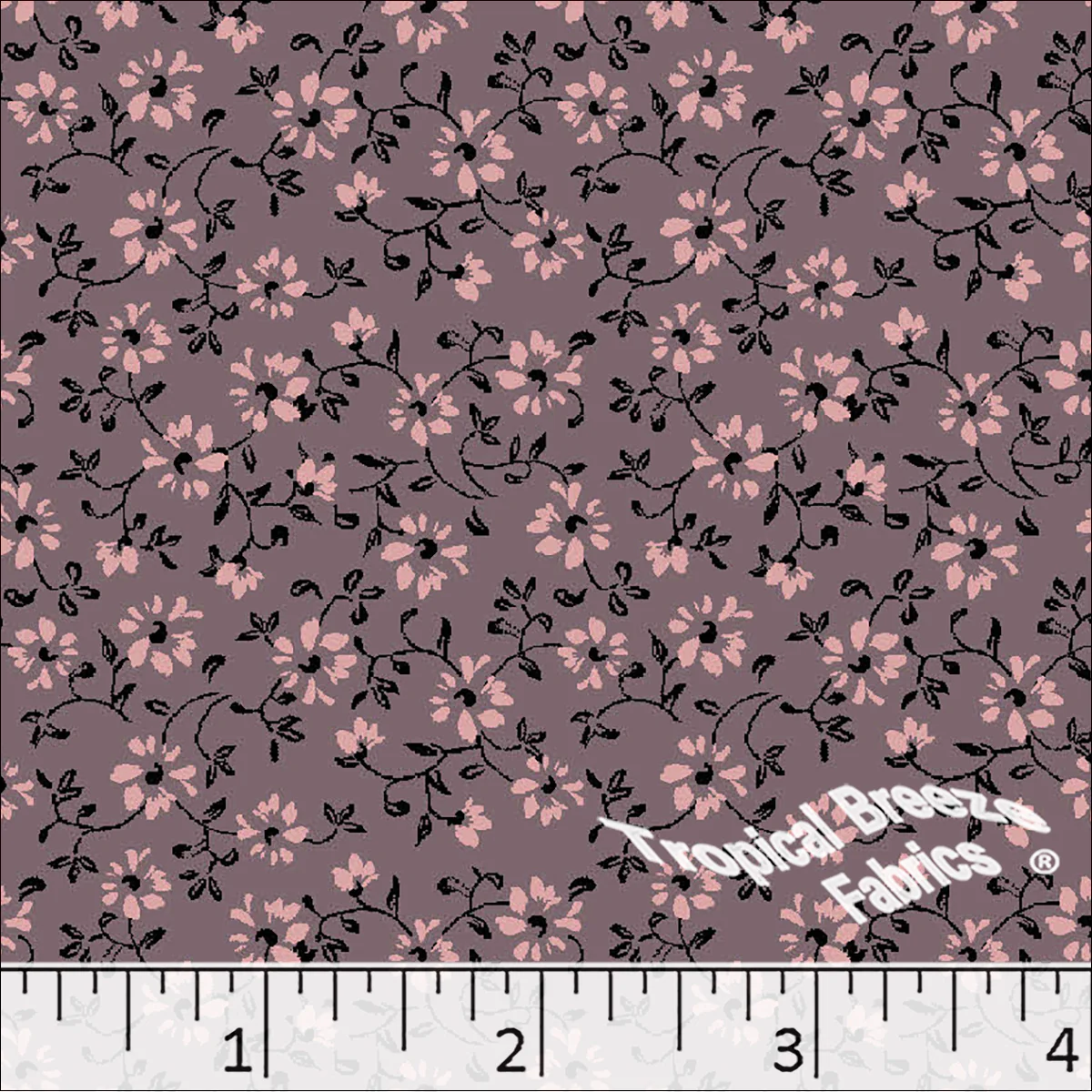 Standard Weave Floral Print Poly Cotton Fabric 6310 - Image 4