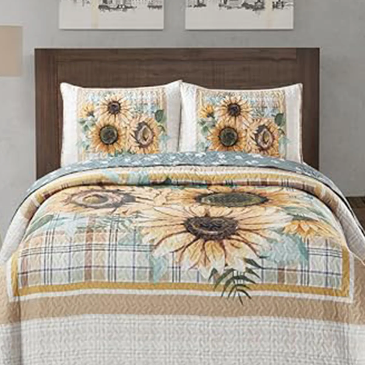 Sunflower Bouquet 3 pc Quilt Set DQ23242 - Image 3