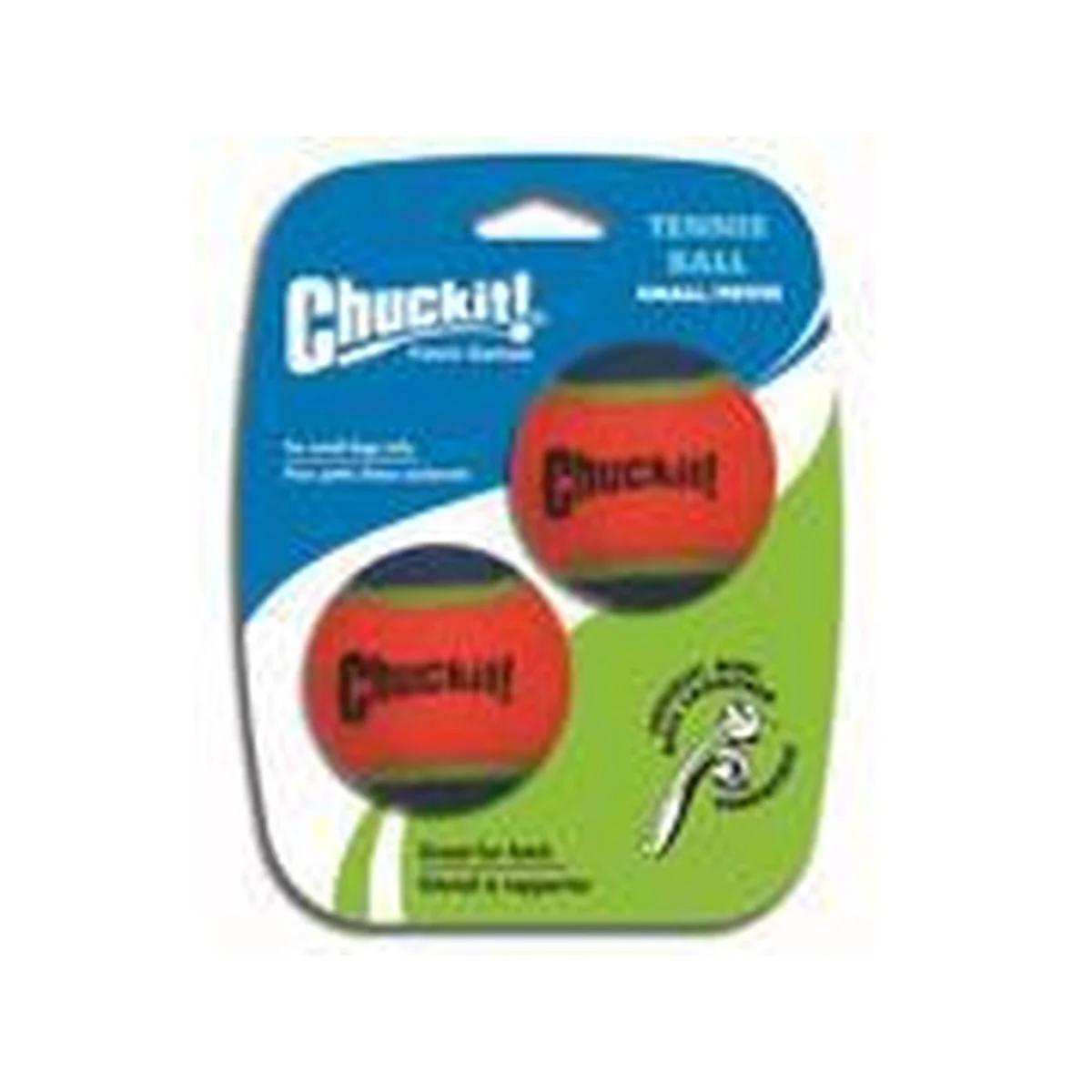 Tennis Balls Fetch Rubber Dog Toys Small Pack of 2 Orange & Blue - Image 2