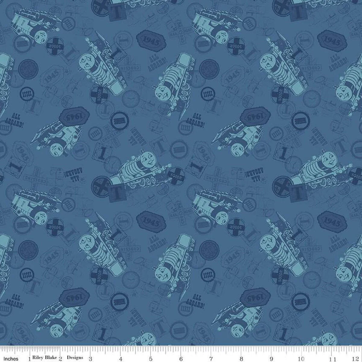 Thomas and Friends Collection Tonal Toss Cotton Fabric CD17011