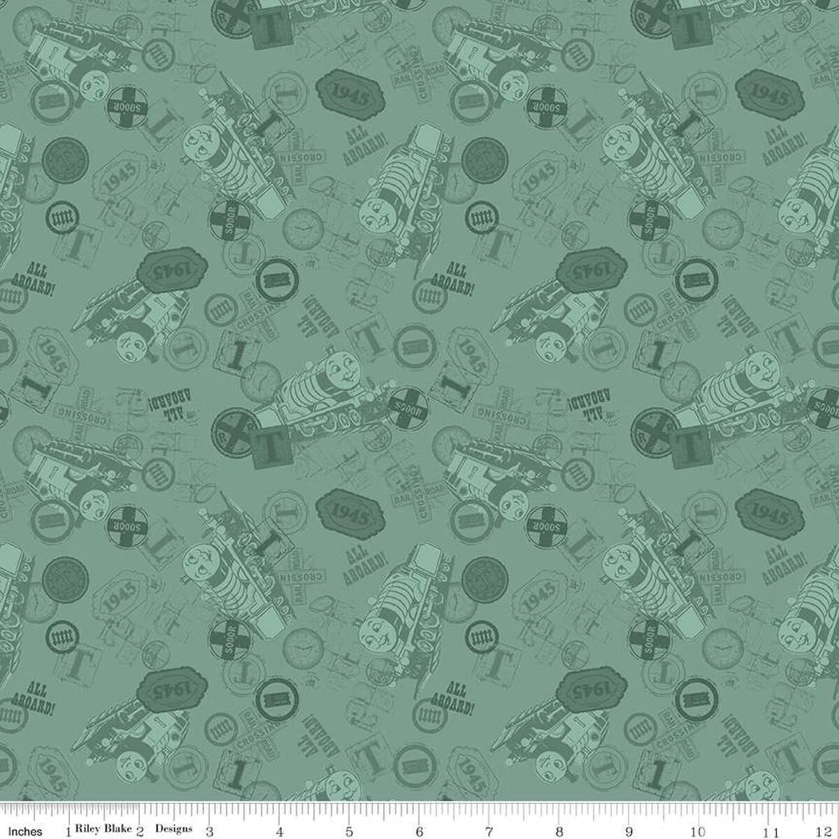 Thomas and Friends Collection Tonal Toss Cotton Fabric CD17011 - Image 3