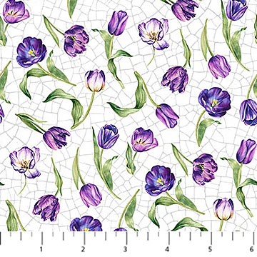 Tulip Garden Collection Small Tulip Cotton Fabric DP28496