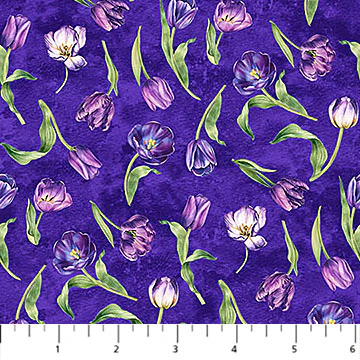 Tulip Garden Collection Small Tulip Cotton Fabric DP28496 - Image 2