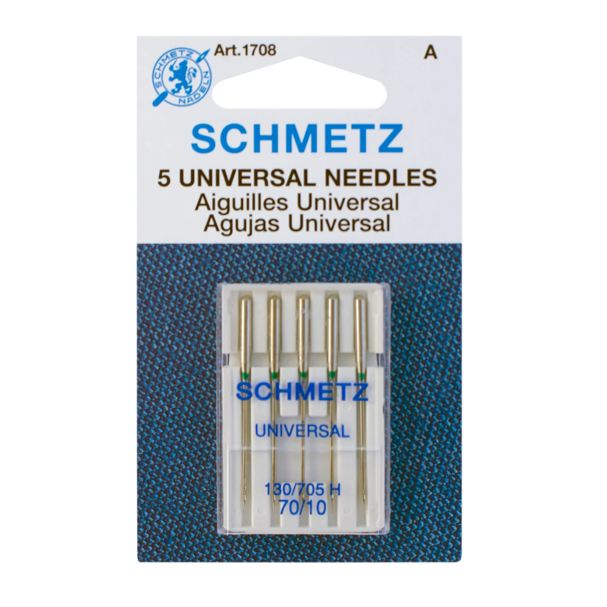 Universal Needles 5-pack for Sewing Machines Size 70/10