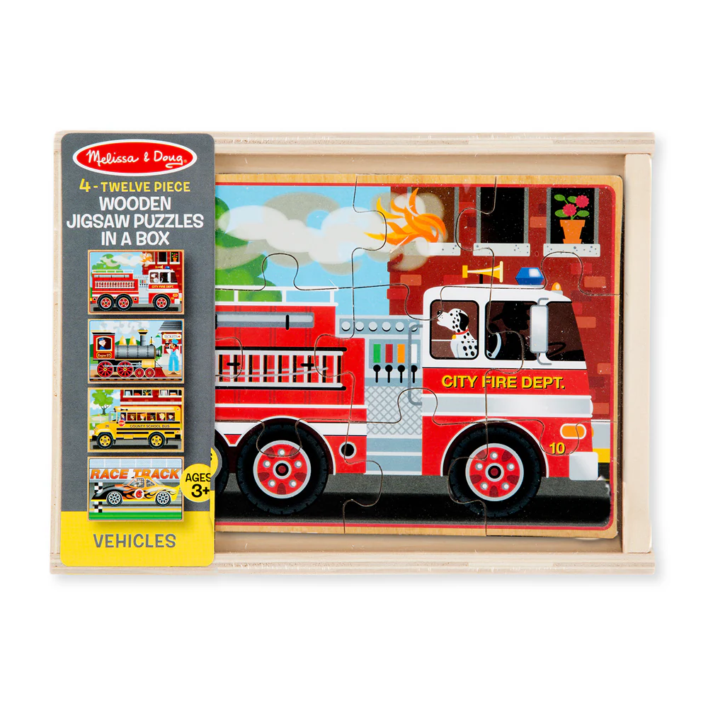 Vehicle Wooden Puzzles in a Box 3794 - Image 3