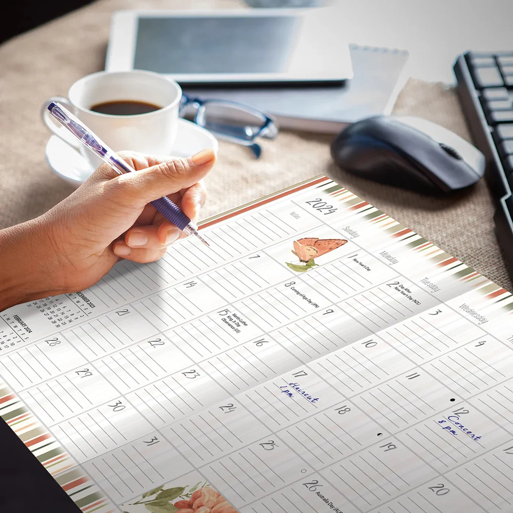 Watercolor Seasons 2024 Monthly Planner 24991012124 - Image 3