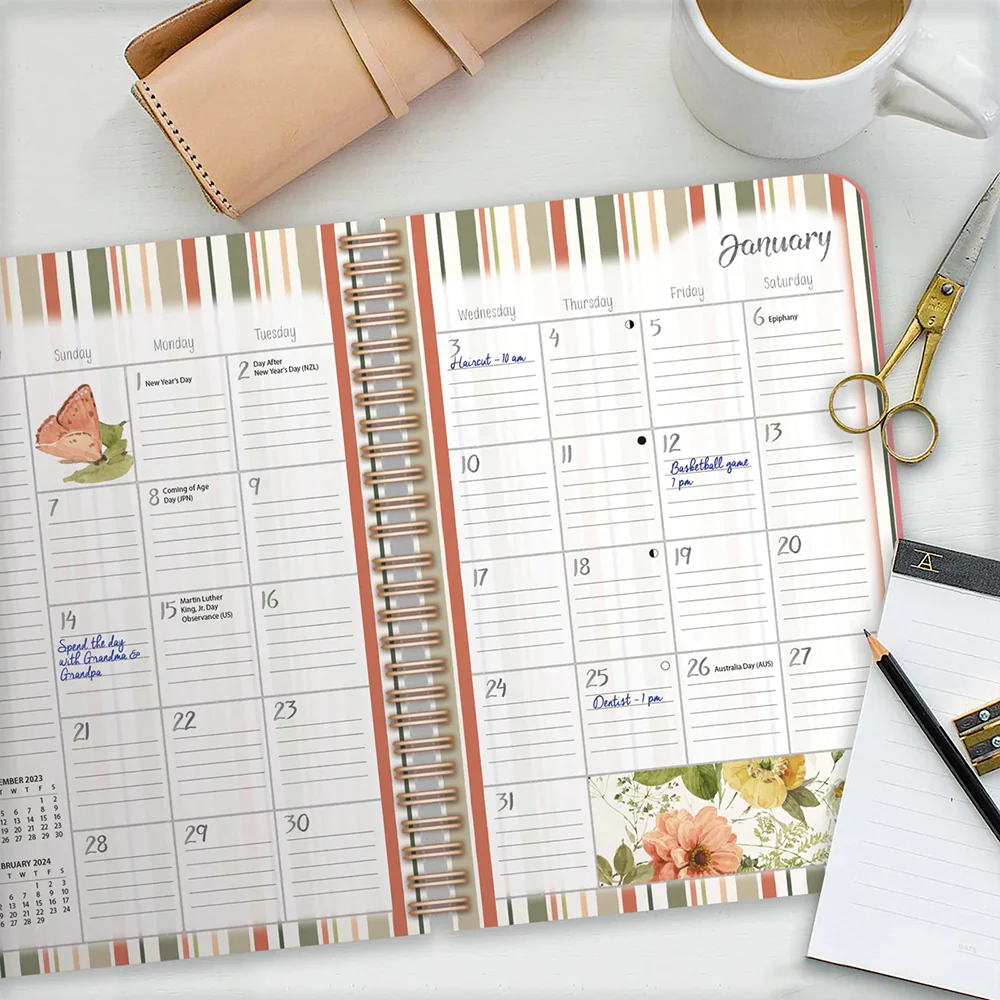 Watercolor Seasons 2024 Spiral Planner 24991011110 - Image 2