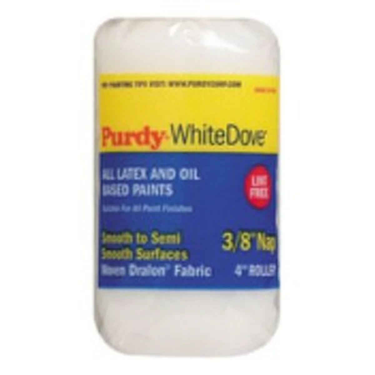 White Dove Woven Fabric 4 in. W X 3/8 in. Jumbo Mini Paint Roller Cover 1 Pk