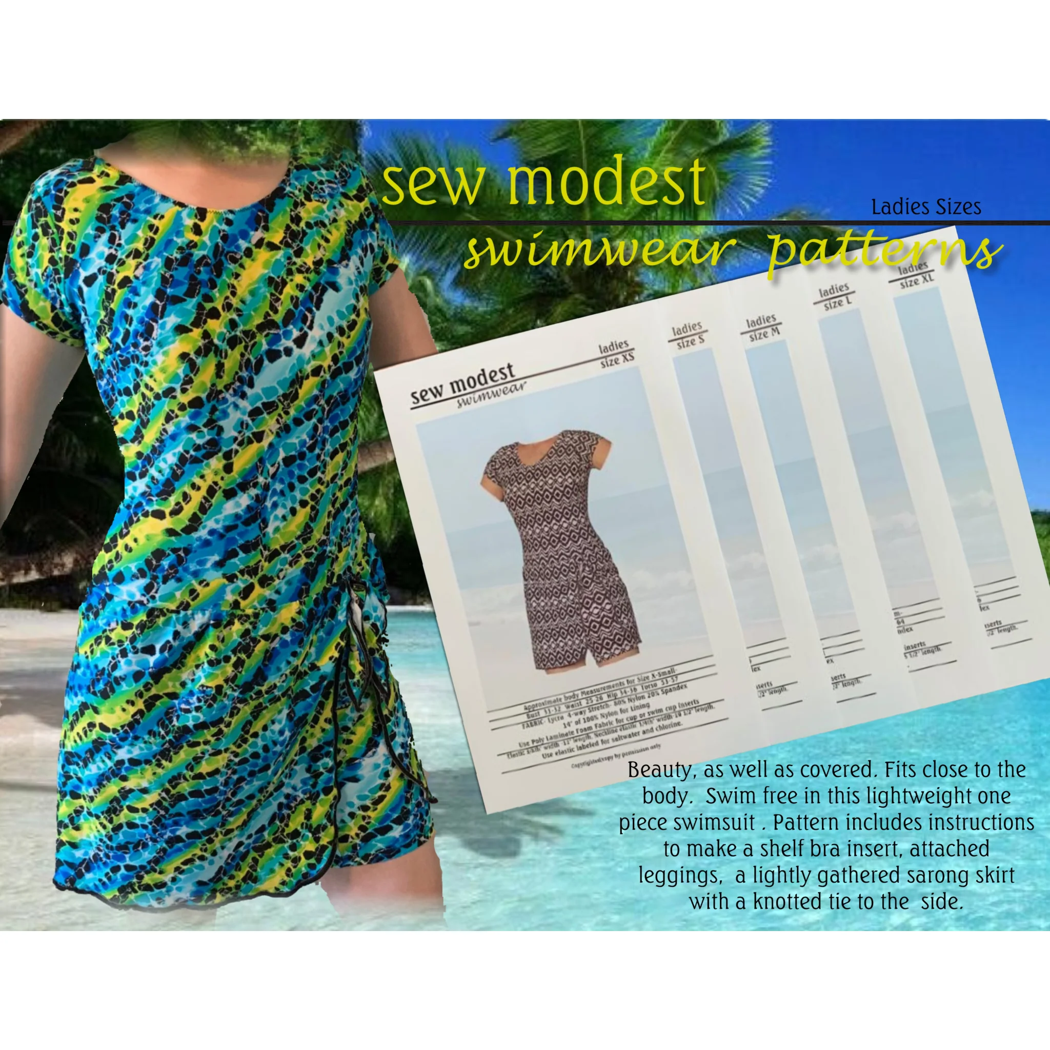 Women's Modest Bathing Suit Pattern